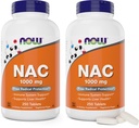 ACUM alimente NAC 1000 mg, 250 comprimate (Pachet de 2), N-Acetil-Cysteine Supliment, 1000 mg (1 gram) per comprimat - vegetarian, non-GMO