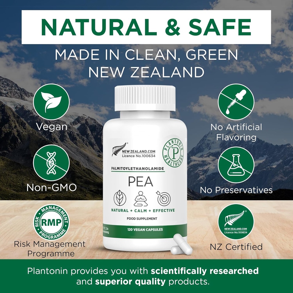 Palmitoiletanolamidă Pea Supliment 600mg - Micronized Pea Suplimente 99% - 2 luni de aprovizionare - Advanced Natural Support for Joint Comfort