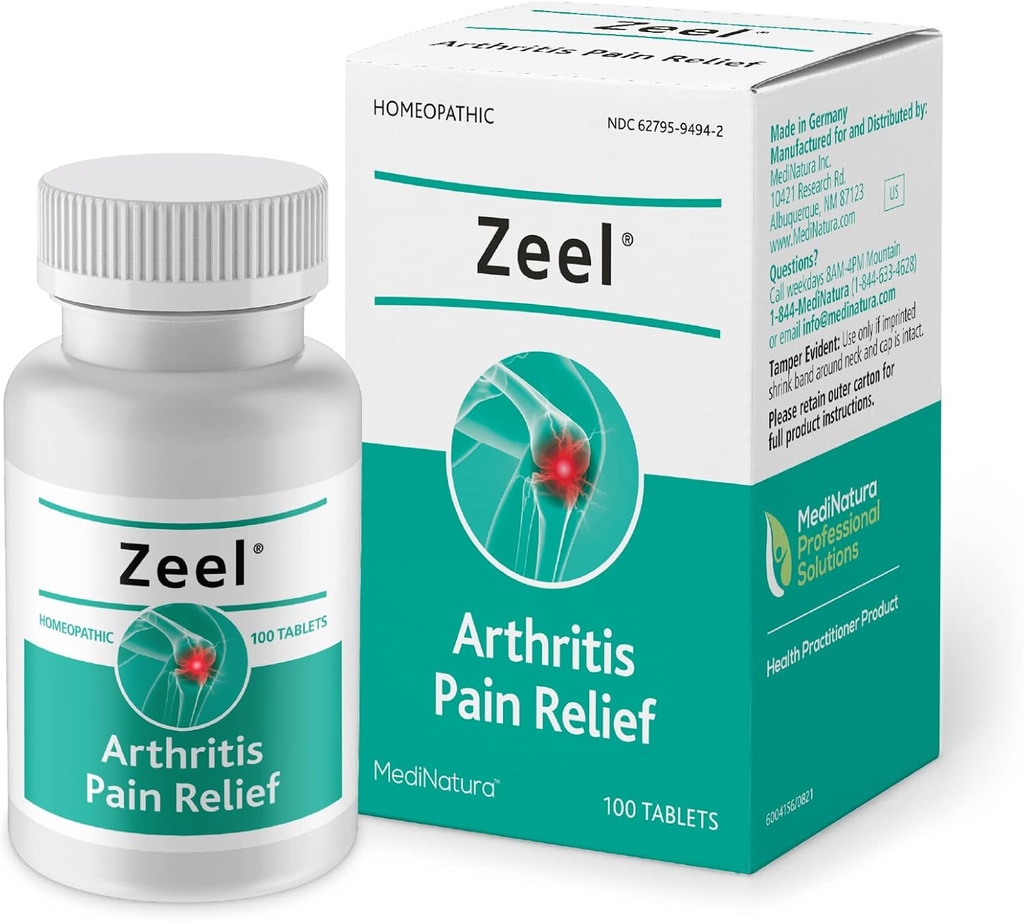MediNatura Zeel suport homeopatic ajută ușura durerea și Stiffness în jurul articulațiilor - Arnica + 14 Ingrediente naturale active - 100 comprimate