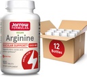Formule Jarrow Arginine 1000 mg, Supliment alimentar, sprijină producția de oxid de azot, susține Sinteza proteică, 100 comprimate, până la 100 de zile de aprovizionare (pachet de 12)