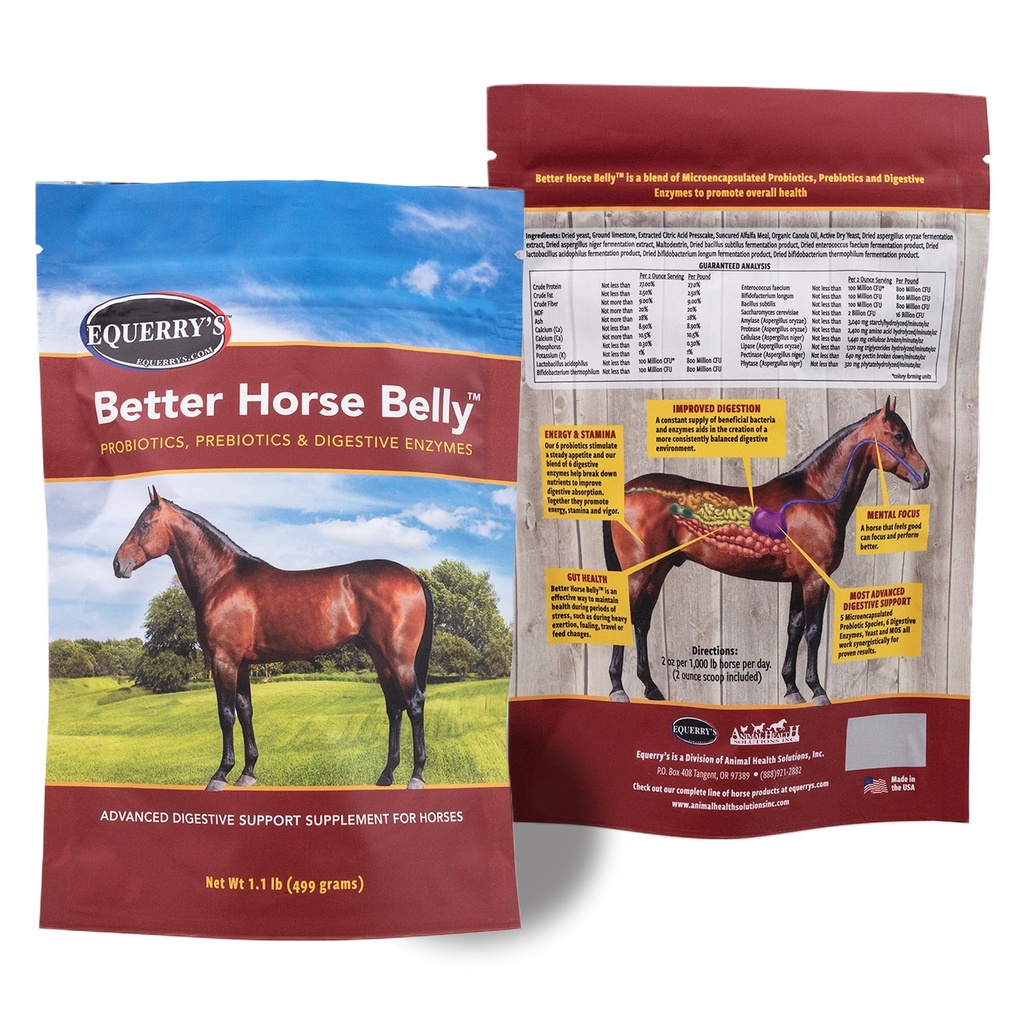 EQUERRY's Better Horse Belly - Suplimentul de cai cu suport cu curaj 