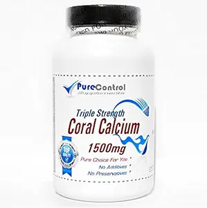 Concentraţie triplă Calciu coral 1500 mg 200 capsule Pure de PureControl Suplimente