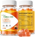 L-Lysine Gummies 1000mg, Suplimente Lysine masticabile pentru adulți, Lysine fără zahăr pentru rece Sore* Tratament, Suport imun cu vitamina, Piele și Lips Health*, Vegan, Non OMG, 60 Counts
