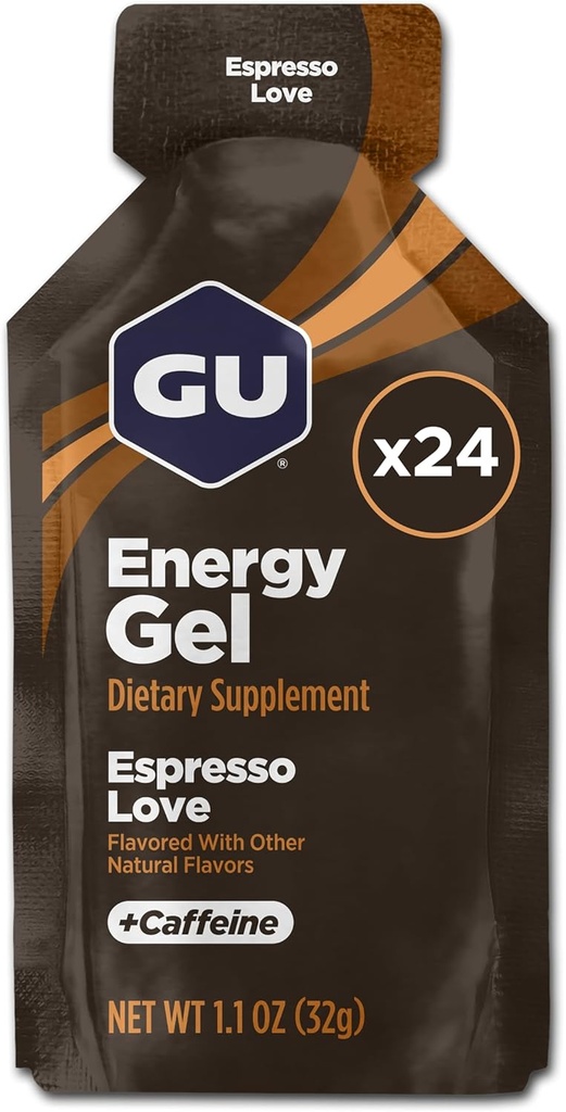 GU Energy Original Sports Nutrition Energy Gel, Espresso Love Espresso Love 24 Conte 26.4 Ounce