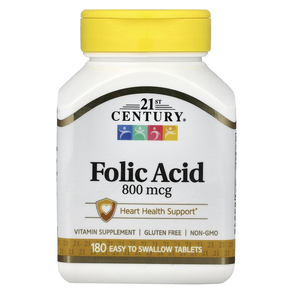 21st Century 800 mcg Acid folic comprimate, Asortate, 180 Număr
