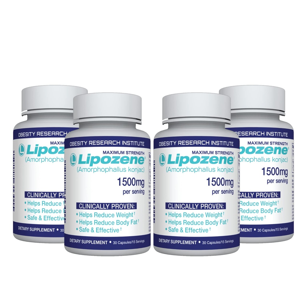 Pastilele dietetice lipozene - Suplimentul de pierdere în greutate - 4 flacoane de 30 capsule fiecare, un total de 120 capsule!