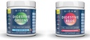 BIOHM Essential Bundle, Digestive Reds and Greens, Superfood Powder, Antioxidanti, Vitamine, Probiotice, Digestive Health for Men and Women, Digestion Supplement with Enzymes, 30 Servings Fiecare