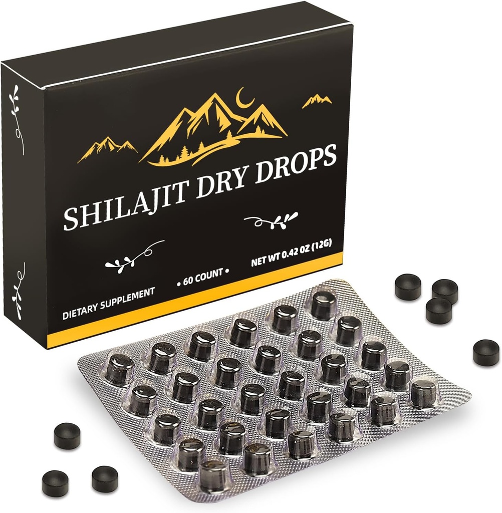 Shilajit Pure Himalay Resin Drops Dry Tablets 