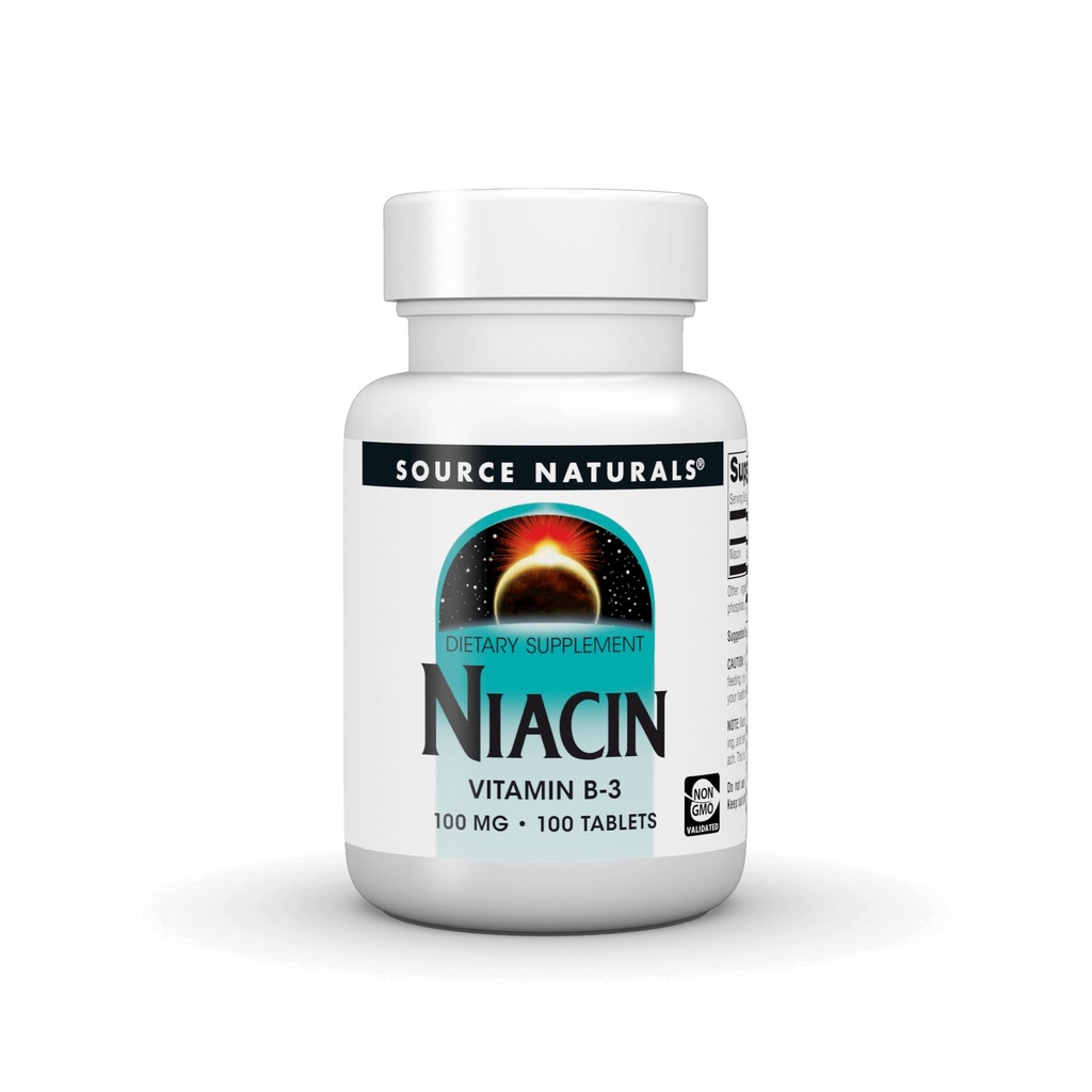Naturals Sursa Niacin 100 mg vitamina B-3, Non-GMO - 100 comprimate