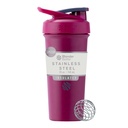 BlenderBottle Sport Sleek izolat din oțel inoxidabil Shaker Sticla cu whisk sârmă, 25-Ounce, zmeură 