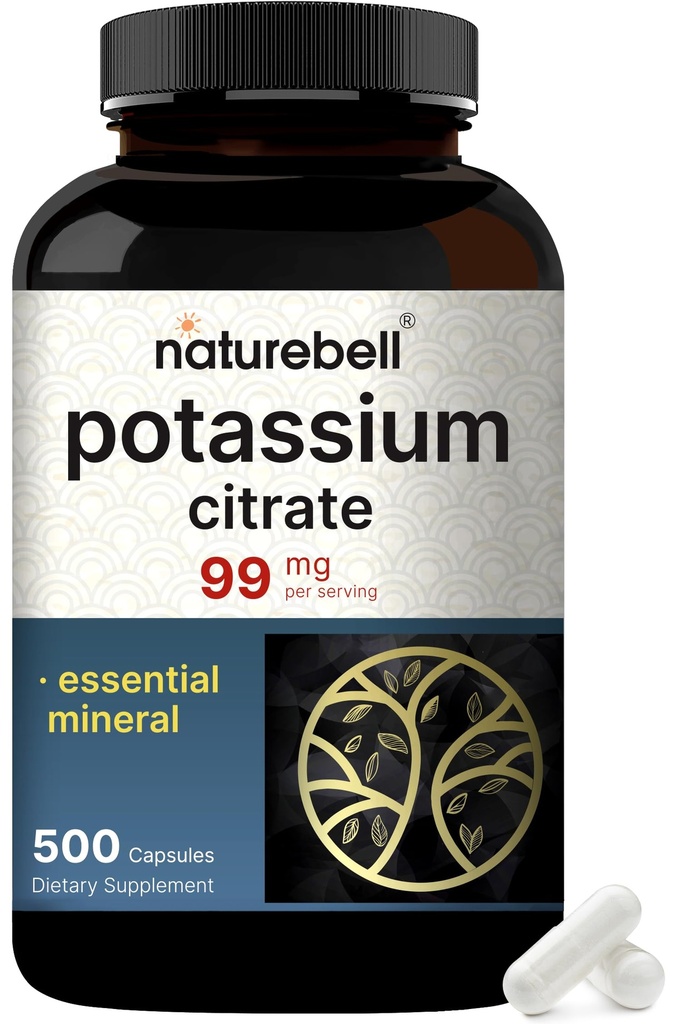 Potasiu Citrate Supliment 99mg, 500 Capsule 