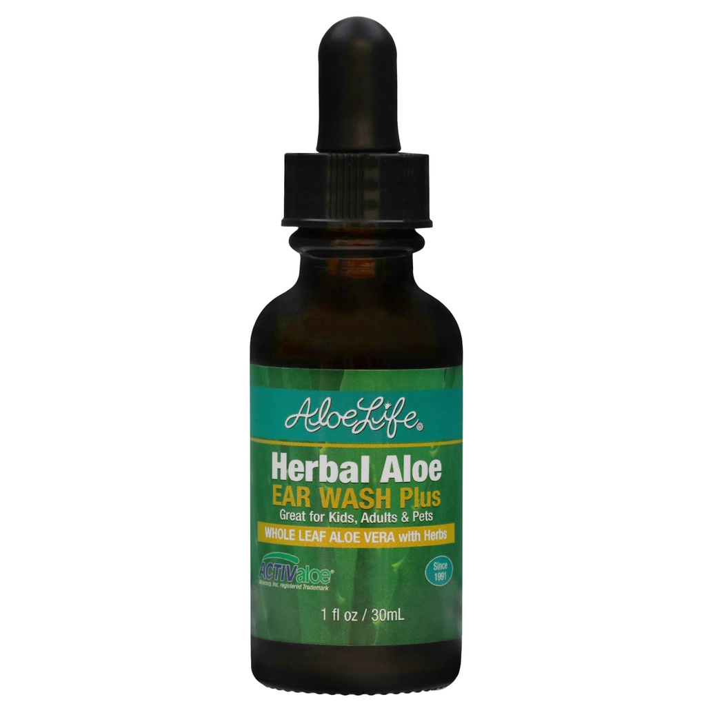 Aloe Life - Herbal Aloe Ear Wash Plus, Oferă ajutor soothing pentru Iritații ale urechii, Înotătoarea
