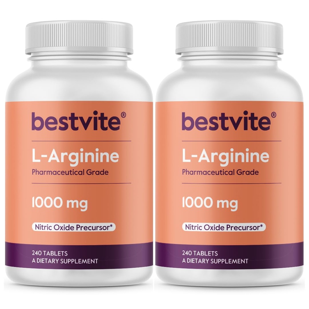 BESTVITE L-Arginină 1000 mg per comprimat (480 comprimate) (240 x 2) 