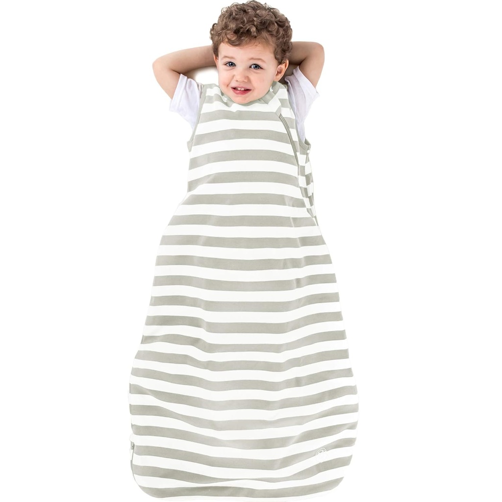Ecolino Organic Cotton Baby Sleep Sack - 2-Way Zipper Baby Pătură uzabilă - copil sac de dormit - 18-36 luni - Argint
