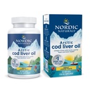 Nordic Naturals Arctic Cod Ulei de ficat, Lemon - 90 Geluri moi - 750 mg Total Omega-3s cu EPA & DHA - Heart & Brain Health, Imunitate sănătoasă, Wellness generală - Non-GMO - 30 Servings