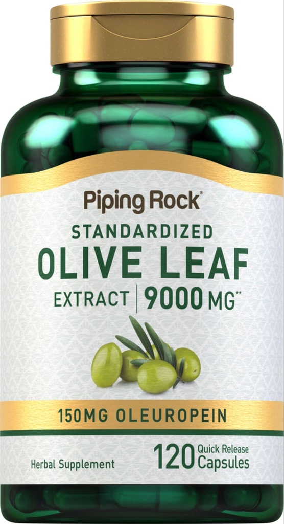 Piping Rock Olive Leaf Extract Capsulele de frunze de 