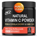 Vitamina naturala C de la Acerola Cherry & Camu Camu Powder - Absorbtie ridicata cu Citrus Bioflavonoids - Immune System & Colagen Booster - Anti Aging Skin Vitamins Made in USA 90 portii