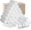 Treela 100 Rolls Bandaj de tifon, 4 în x 5 Yards, Bandaje elastice individuale ambalaj steril non Latex primul ajutor Pad-uri medicale tifon respirabil Roll Wrap pentru siguranță îngrijire și consumabile