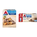 Atkins Ciocolata Caramel Nut Roll Snack Bar, Proteine Snack, High in Fiber, 2g Sugar, 16 Count & Milk Chocolate Delight Proteine Shake, 15g Proteina, Glicemic scăzut