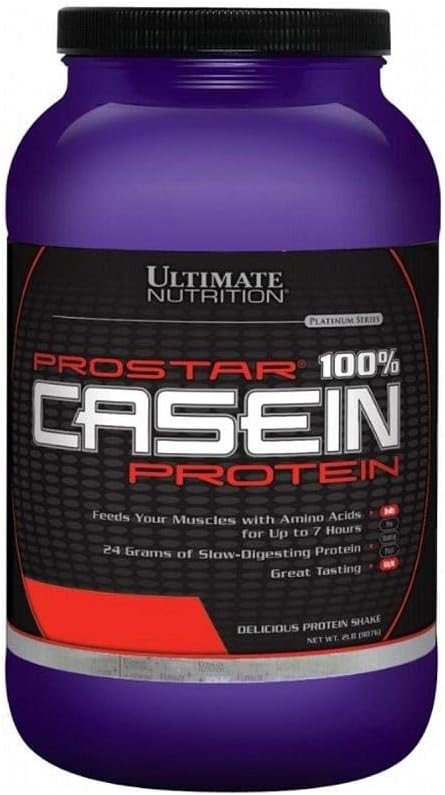 Ultimate Nutriție Prostar Micellar și Hidrolyzed Pudră de proteine cazeină - Fat Overnight Creștere musculară și recuperare cu BCAAs, 2 Lire, Vanilie