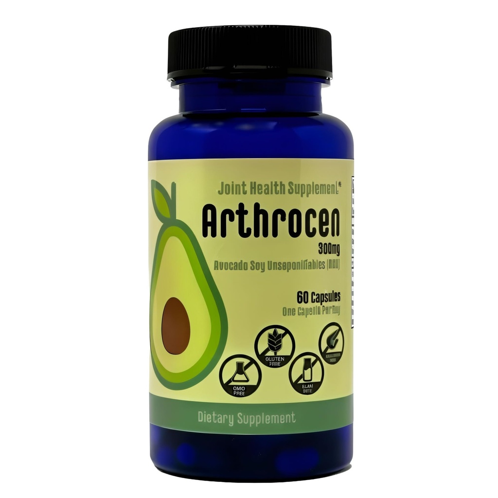 Supliment de sănătate comun, 300Mg Avocado Soy Unsaponifiable, Non-GMO, Dairy Free, Gluten Free & Shellfish, 60 de zile de aprovizionare, o capsulă pe zi (2 luni)...