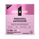 O zi A Prenatal Advanced- Vitamine prenatale cu acid folic, colină, DHA & Fier, Vitamine de sarcină pentru femei pentru a sprijini dezvoltarea copiilor, 60+60 Ct (120 Total Set) (Packing May Vary)