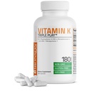 Vitamina K Triple Play (Vitamina K2 MK7 / Vitamina K2 MK4 / Vitamina K1) Complex complet de spectru Vitamina K Supliment, 180 Capsule