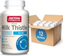 Jarrow Formulas Milk Thistle 150 mg - Antioxidant Supporting Immune Response, Funcţia hepatică & Glutatione - Până la 100 Servings (Veggie Capsule), Pachet de 12