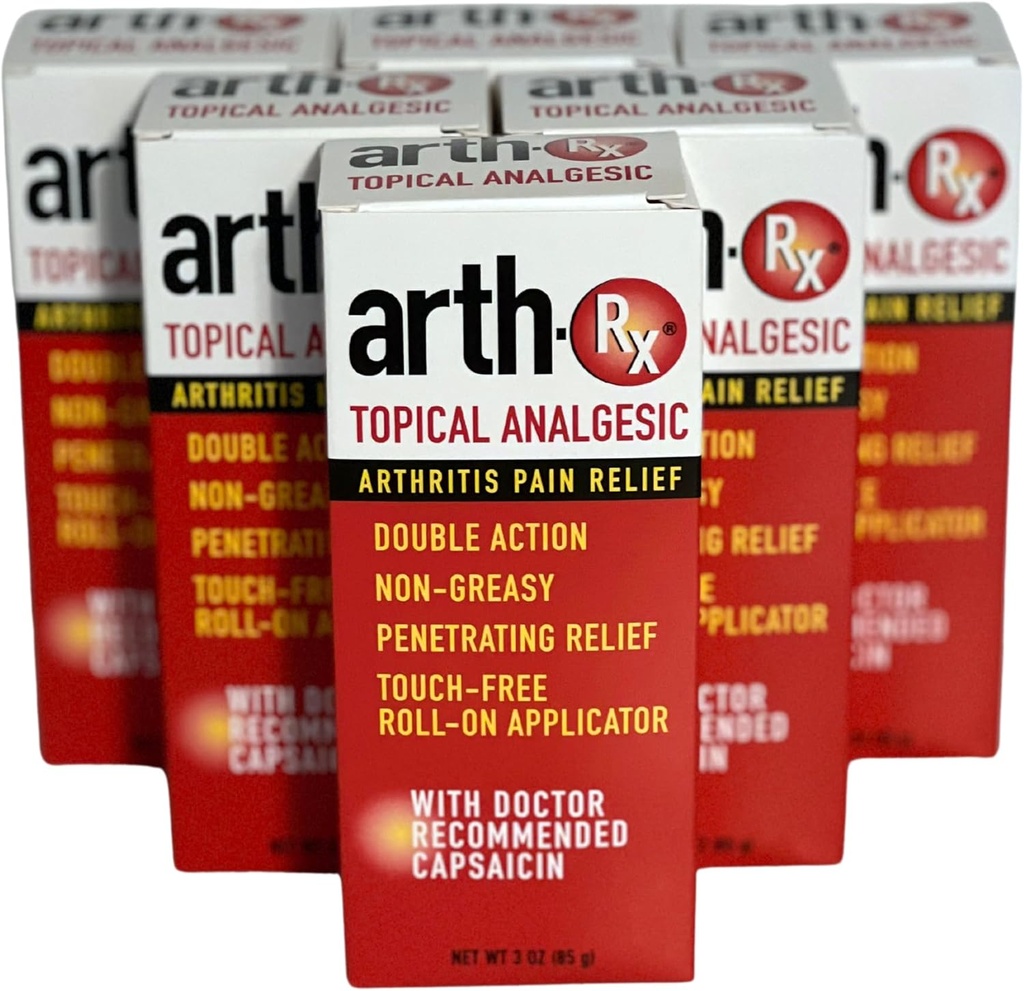 Topic Analgezice durere Roll-on cu capsaicina pentru ameliorarea durerii profunde penetrante, Capsaicina calda pentru durere usoara de artrită și dureri musculare, 18 oz
