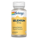 Solaray Seleniu 50 mcg, Sistem imunitar sănătos, Funcţie tiroidiană şi suport antioxidant, 100 capsule