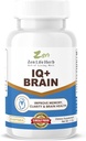 ZEN Life Herb IQ. Creier - Concentrare fără cofeină, Testată clinic, Concentrare, Memorie & Energie, Supliment natural pe bază de plante, Fără vitamine adăugate/Minerals/Mushroom/Sugar (30 Softgels)