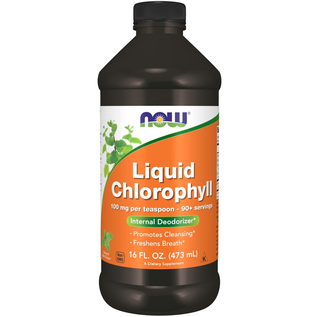 now Foods Supplements, Liquid Clorofill, Super Concentrated, Intern Deodorizer*,Boost Energy, Mint Flavor, 16-Ounce