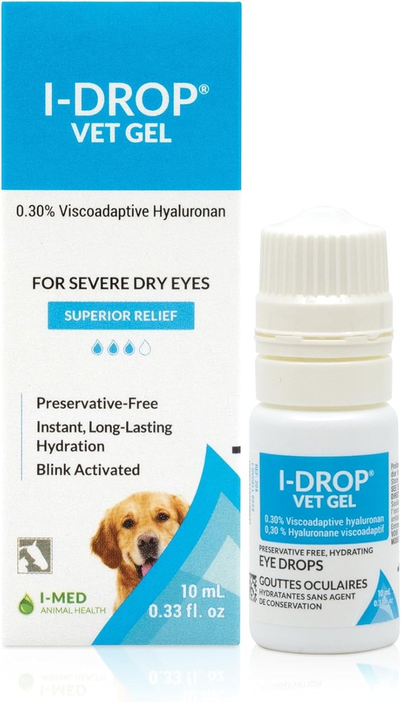 I-DROP Vet Gel: Picături ochi de animale de companie pentru câini 