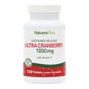 NaturasPlus Ultra Cranberry, eliberare susținută - 1000mg, 120 comprimate - cu vitamina C - vegetarian, gluten gratuit - 60 Serviri