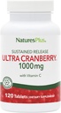 NaturesPlus Ultra Cranberry, Sustained Release - 1000mg, 120 Tablets - with Vitamin C - Vegetarian, Gluten Free - 60 Servings