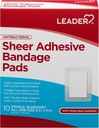 LEADER Sheer Pad-uri adezive Bandage, Pachete de Blends cu piele, Pad non-sticle foarte absorbante, pentru prim ajutor și de protecție a rănilor, Comparați cu Band-Aid, Toate o dimensiune 3/4" x 4," 100 ct.