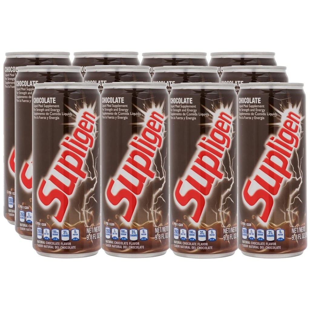 Supligen Chocolate Liquid Meal Supliment, 9.87 oz (Pachet de 12) 