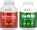 Pur Holistic Red Yeast Rice 1200mg & Niacin + CoQ10 100mg - 120 capsule & 240 Softgels Bundle - Made in USA