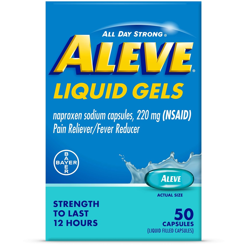 Aleve lichid Gels, Naproxen sodiu pentru ameliorarea durerii - 50 Conte