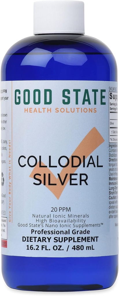 Good State Liquid Ionic Silver (96 servings at 100 mcg - 16 fl oz)