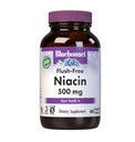 Bluebonnet Nutriție Flush-Niacin 500mg, pentru suport cardiovascular nutrițional*, Soy-Free, Gluten-GMO, Non-GMO, Kosher Certified, Dairy-Free, Vegan, 60 Capsule vegetale, 60 Servings