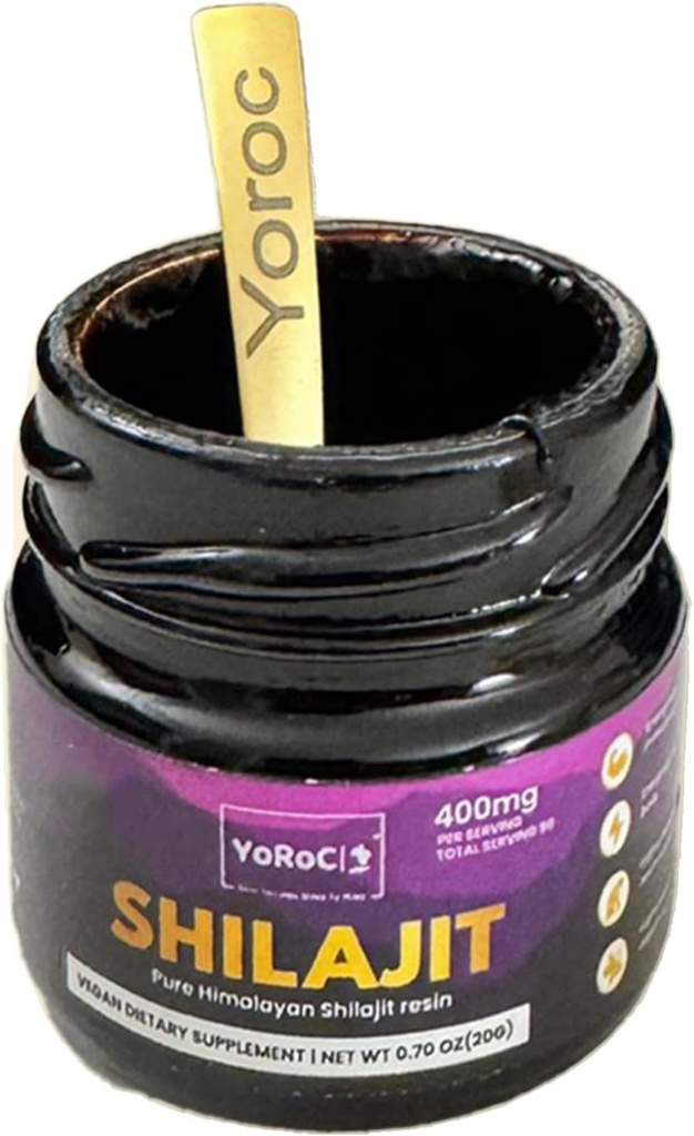 Shilajit, Pure Himalayan Shilajit Resin, Supliment alimentar, Net Wt 20gm (0.70oz)