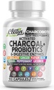 Clean Nutra pastile Charcoal activate + Shilaj Probiotic Enzime digestive pentru capsule de sanatate digestive cu peppermint Fennel Licorice Papain Ginger Turmeric Powder 