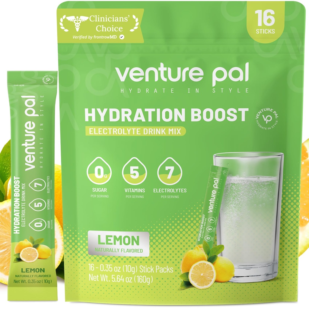 Venture Pal Pachete de praf Electrolit gratuit - Lichid Daily IV Drink Mix pentru hidratare rapidă și de recuperare a partidului 