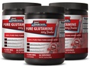 Brain and Memory Booster - Pure GLUTAMINE Powder 4.500MG - Immune Supplement, glutamine Powder Supplements, Energy Booster Supplements, l glutamina pre Workout, l glutamina Post Workout 3 Sticla (900g)