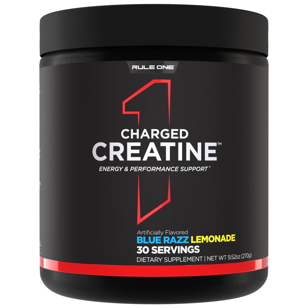Regula 1 Incarcate Creatura - Multi-Function Workout Supliment cu Creatine, Electrolyte, și Blenduri de energie pentru intensitate, performanță, suport de hidratare (30 Servings, Blue Razz Lemonade)