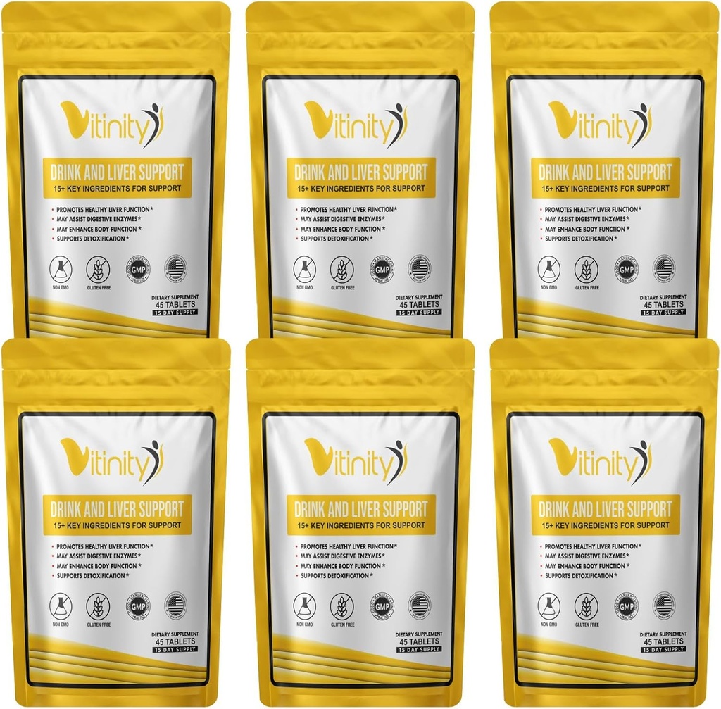 Anti Drink Liver Supplement-15+Key Ingrediente pentru Suport de Craving,Liver Health,Kudzu, Milk Thistle,Holy Basil,DHM,Toate Natural Cleanse,Gradual Reduction,Nutrient Replenisher Tablets(90 Days)