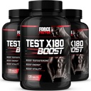 Force Factor Test X180 Boost, Testosteron Booster și Suplimentul energetic pentru bărbați, Boost Energy, Crește rezistența, și spori Vitalitatea, cu D-Aspartic Acid și Schinduf, 120 Conte (Pachet de 3)