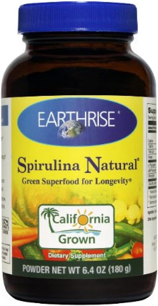 Earthrise Spirulina Natural, 180 Grams pulbere