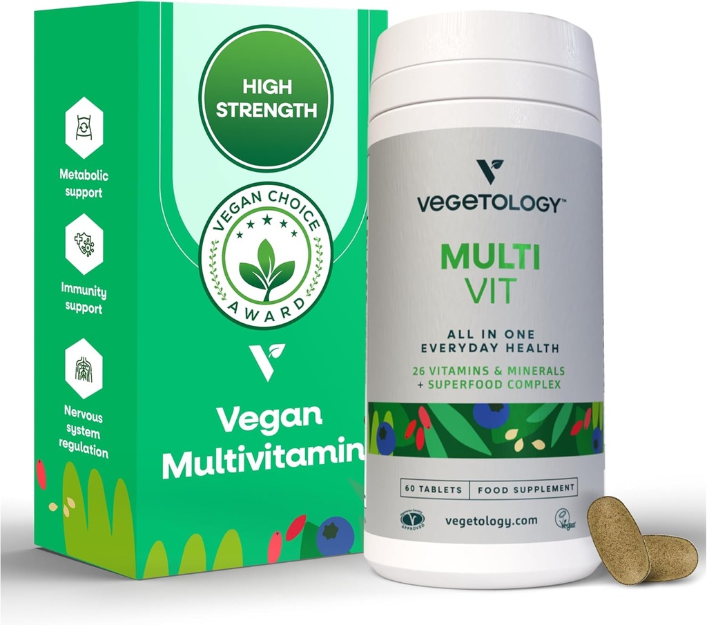 MultiVit Vegan Multivitamine Supliment, 26 Vitamina & Minerale 
